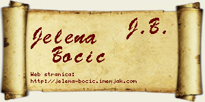 Jelena Bocić vizit kartica
